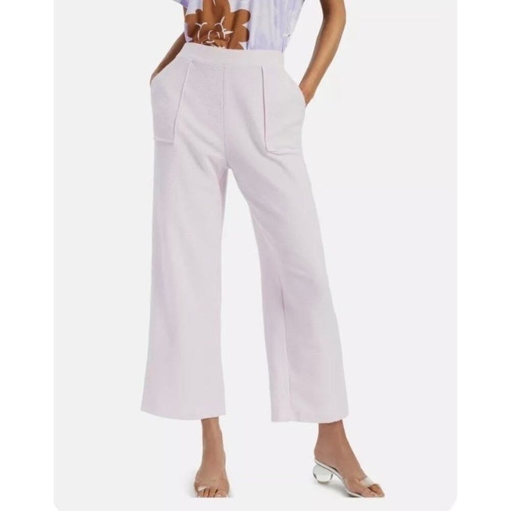 ALFANI Womens Purple Tie Wide Leg Pants L